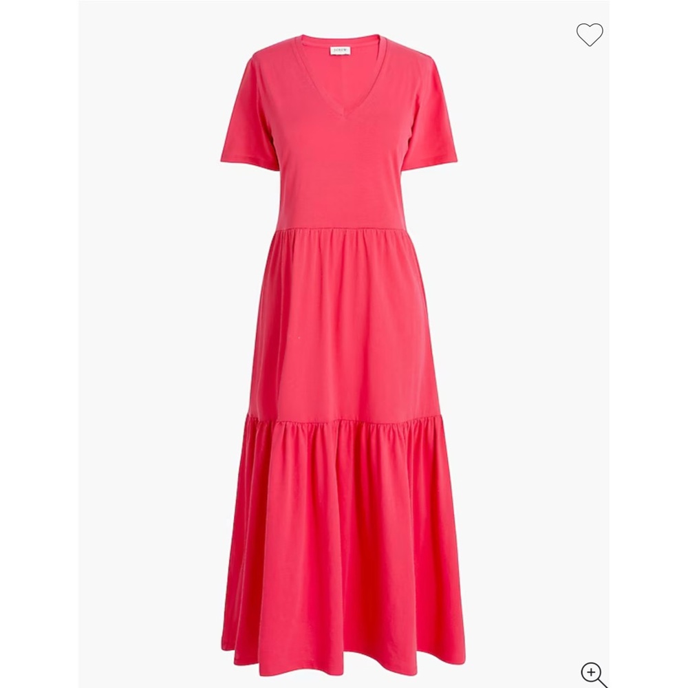 J.Crew V-Neck Tiered Knit Midi Dress, size small